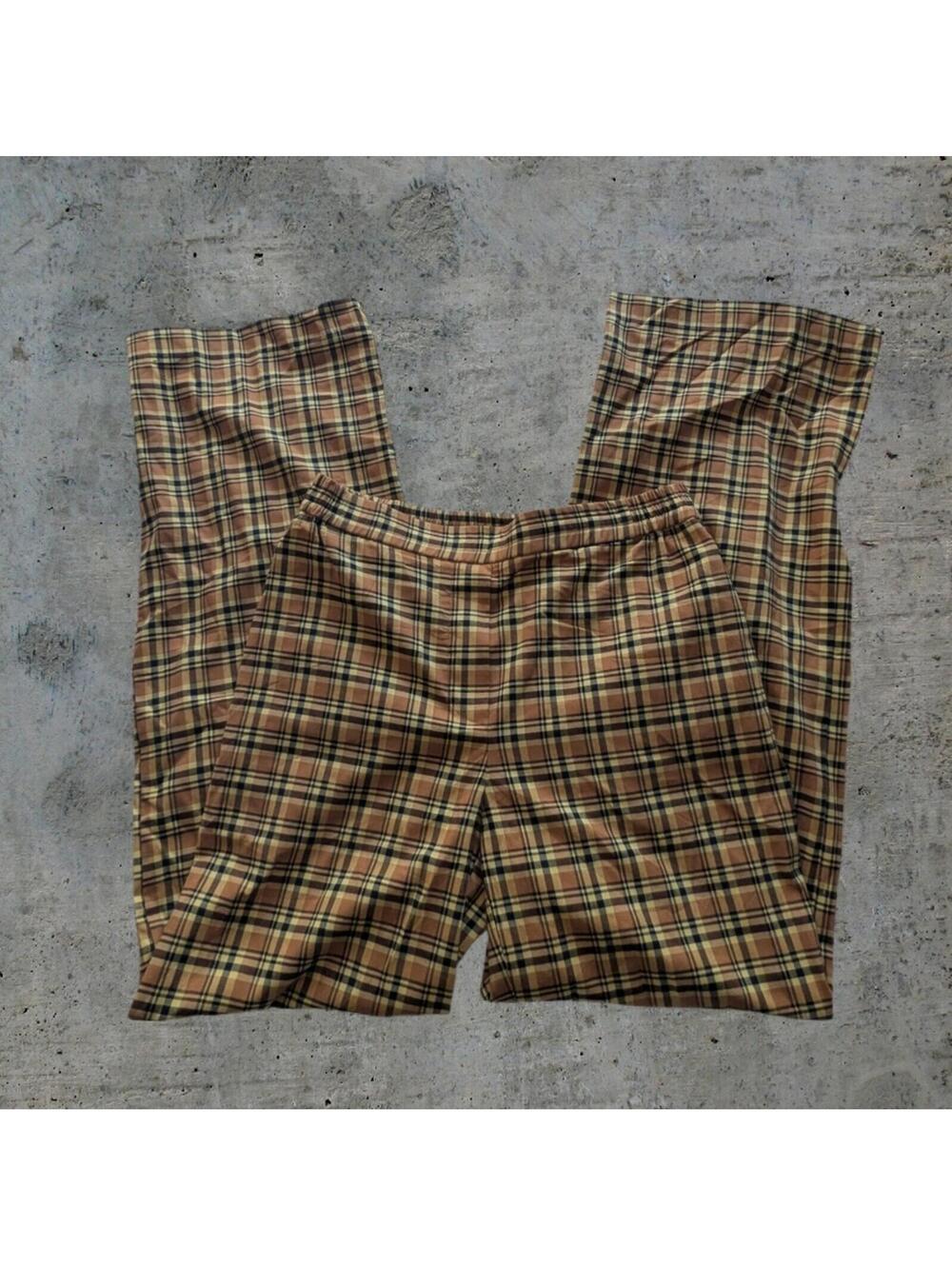 Yellow Plaid Urban Outfitters Trousers
